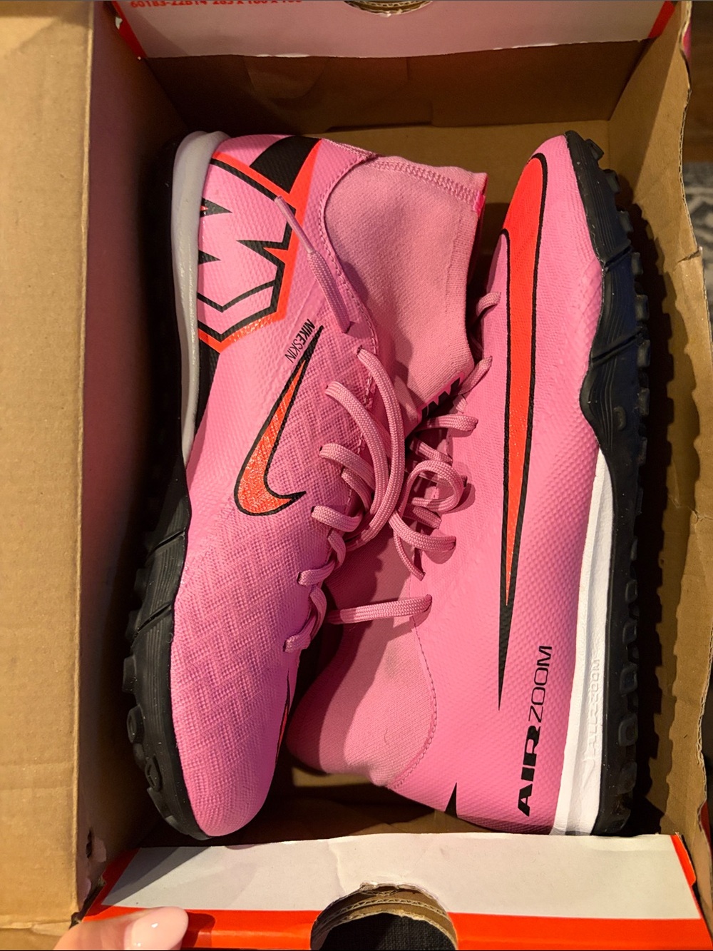 Nike Zoom Superfly Pink Turf Soccer Shoes